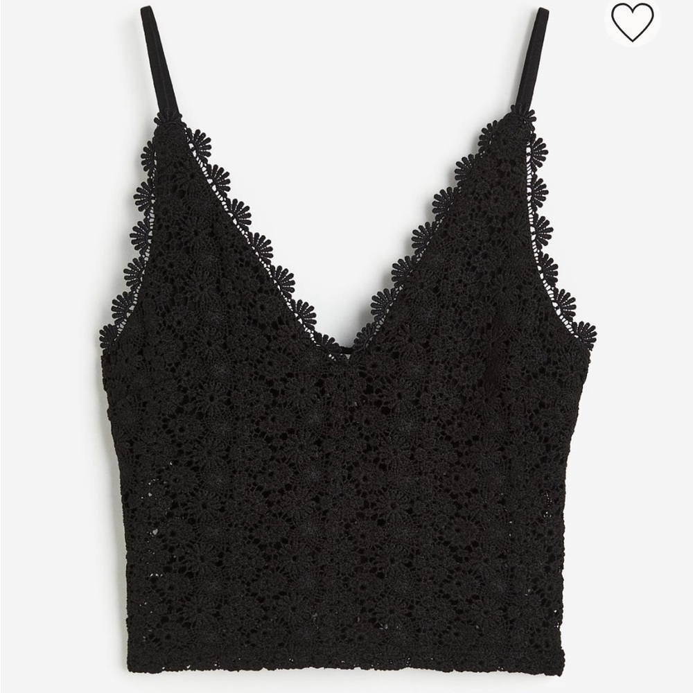 Knit Lace Crop Tank